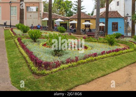La Orotava, Ténérife, Espagne, 21 juin 2022. Parc dans la ville de la Orotava à Ténérife, îles Canaries. Banque D'Images