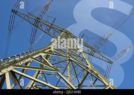 Image symbolique sur le marché et le droit de l'électricité Banque D'Images