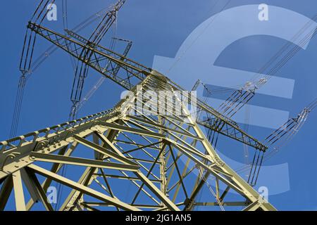 Image symbolique sur le sujet des coûts de l'électricité en Allemagne et en Europe Banque D'Images