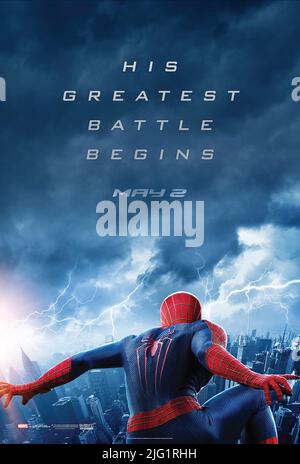 ANDREW GARFIELD AFFICHE, L'INCROYABLE SPIDER-MAN 2, 2014 Banque D'Images