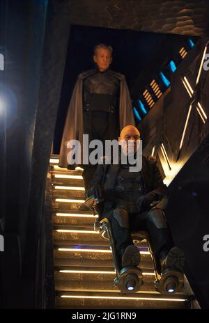 IAN MCKELLEN, PATRICK STEWART, X-MEN : DAYS OF FUTURE PAST, 2014 Banque D'Images