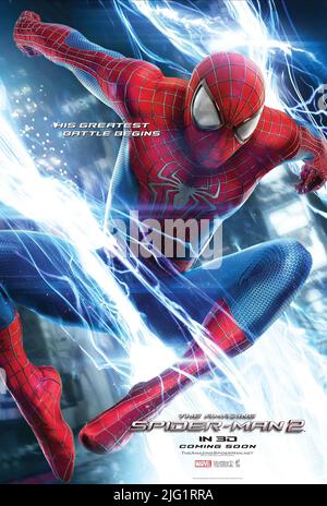 ANDREW GARFIELD AFFICHE, L'INCROYABLE SPIDER-MAN 2, 2014 Banque D'Images