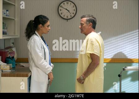 MILA KUNIS, ROBIN WILLIAMS, L'HOMME PLUS À Brooklyn, 2014 Banque D'Images