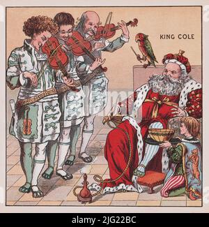 King Cole, illustration de Walter Crane pour l'Opéra de bébé (1877) Banque D'Images