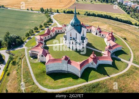 Zelena Hora (UNESCO) - kostel sv. Jana Nepomuckeho, Zdar nad Sazavou, Vysocina, Česká republika / l'église de st. Jean Népomucène, district de Vysocina, Cz Banque D'Images