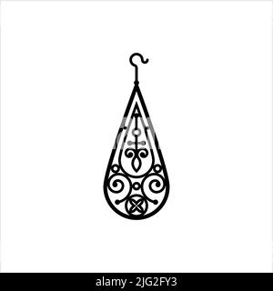 Icône boucles d'oreilles, illustrations vectorielles Illustration de Vecteur