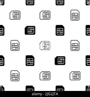 Icône de carte SIM Schéma sans couture, carte SIM, cellulaire, carte à puce de téléphone mobile Illustration vectorielle Illustration de Vecteur