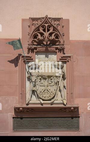 Wappen mit Reichsadler, Altes Rathaus Römer, Römerberg, Francfort-sur-le-main, Hessen, Allemagne Banque D'Images