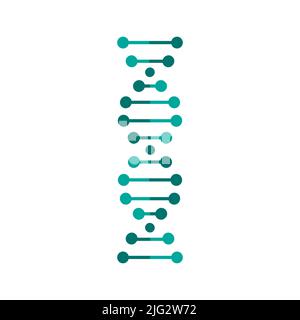 icône de vecteur d'adn isolée sur fond blanc Illustration de Vecteur