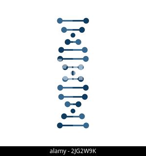 icône de vecteur d'adn isolée sur fond blanc Illustration de Vecteur