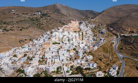 Évêque catholique, Panagia de Karmilou, Syros, Grèce Banque D'Images