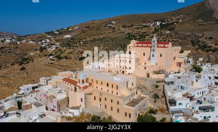 Évêque catholique, Panagia de Karmilou, Syros, Grèce Banque D'Images