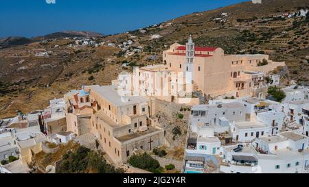 Évêque catholique, Panagia de Karmilou, Syros, Grèce Banque D'Images