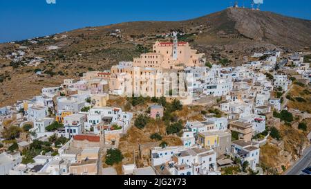 Évêque catholique, Panagia de Karmilou, Syros, Grèce Banque D'Images