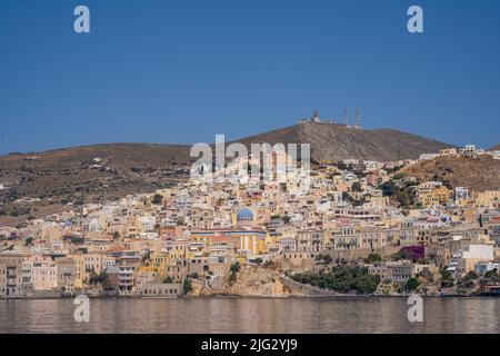 Évêque catholique, Panagia de Karmilou, Syros, Grèce Banque D'Images