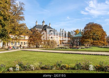 Bergpalais au château de Pillnitz près de Dresde, Allemagne, Sachsen, Pillnitz Banque D'Images