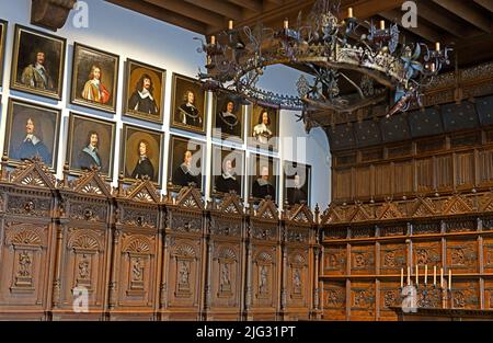 muenster, allemagne - 2022-06-28: salle de la paix (friedenssaal) à l'hôtel de ville de muenster où les instruments de la paix entre l'espagne et les provinces néerlandaises w Banque D'Images