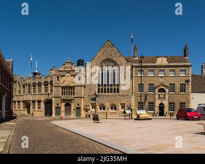 King's Lynn Town Hall et Guildhall connu sous le nom de Stone Hall construit entre 1422 et 1428 comme lieu de rencontre pour la Guilde de la Sainte Trinité King Street King' Banque D'Images