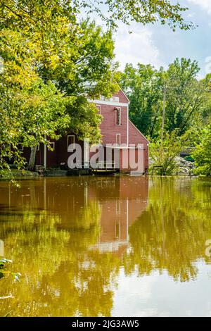 Site historique de Praters Mill, Prater Mill Road ne, Dalton, Géorgie Banque D'Images