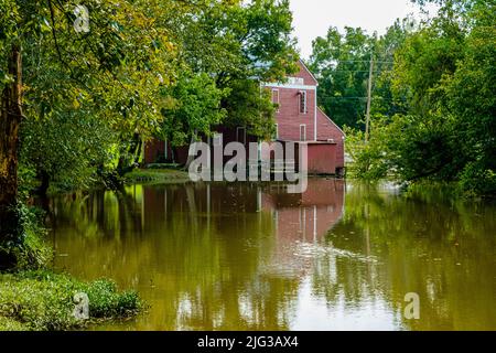 Site historique de Praters Mill, Prater Mill Road ne, Dalton, Géorgie Banque D'Images