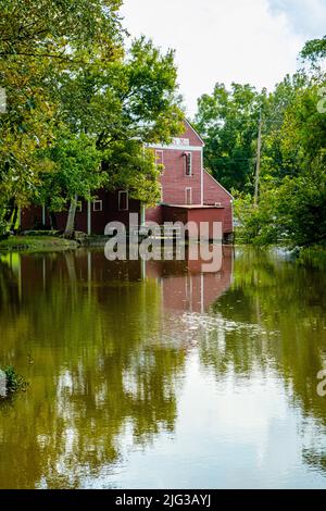 Site historique de Praters Mill, Prater Mill Road ne, Dalton, Géorgie Banque D'Images