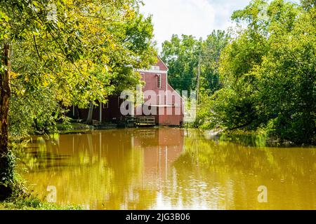 Site historique de Praters Mill, Prater Mill Road ne, Dalton, Géorgie Banque D'Images