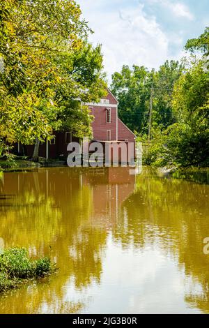 Site historique de Praters Mill, Prater Mill Road ne, Dalton, Géorgie Banque D'Images