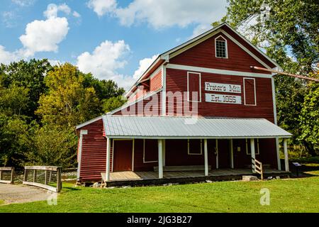 Site historique de Praters Mill, Prater Mill Road ne, Dalton, Géorgie Banque D'Images