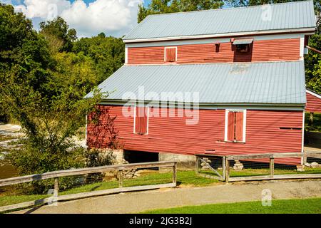 Site historique de Praters Mill, Prater Mill Road ne, Dalton, Géorgie Banque D'Images