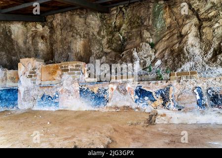 Musée archéologique national et la zone archéologique de Sperlonga, Villa de Tibère, Latium, Italie, Europe Banque D'Images