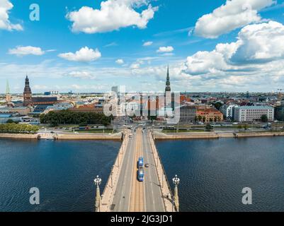 Vue panoramique sur la vieille ville de Riga Banque D'Images