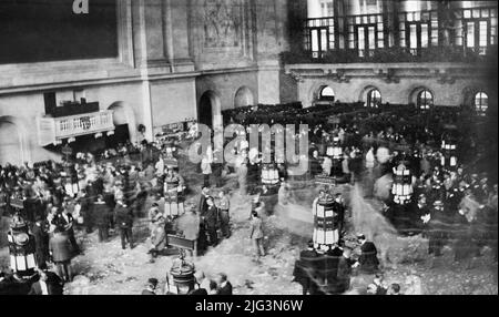 Floor of the New York stock Exchange, New York City, New York, États-Unis, Pearson Publishing Company, Novembre 1907 Banque D'Images