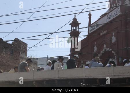 Un aperçu du vieux Delhi, Chawri Bazaar Banque D'Images