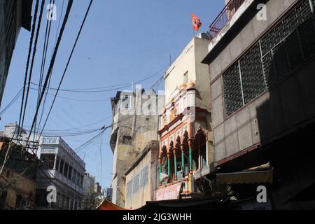 Un aperçu du vieux Delhi, Chawri Bazaar Banque D'Images