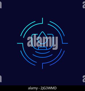 icône de capteur d'humidité, conception de ligne Illustration de Vecteur