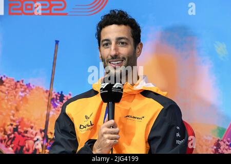 Spielberg, Autriche. 7th juillet 2022. #3 Daniel Ricciardo (AUS, McLaren F1 Team), Grand Prix d'Autriche F1 au Red Bull Ring sur 7 juillet 2022 à Spielberg, Autriche. (Photo de Mark Sutton/Motorsport Images/DPPI via HIGH TWO) Credit: dpa/Alay Live News Banque D'Images