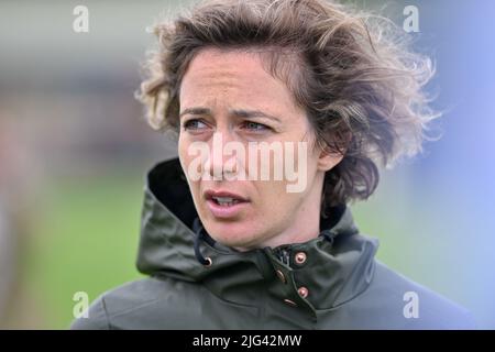 Wigan, Angleterre, 07 juillet 2022, l'ancien Red Flame Imke Courtois est photographié lors d'une séance de formation de l'équipe nationale féminine de football belge The Red Flames à Wigan, Angleterre, le jeudi 07 juillet 2022, en préparation du tournoi féminin Euro 2022. Le championnat européen de football féminin 2022 de l'UEFA aura lieu du 6 au 31 juillet. BELGA PHOTO DAVID CATRY Banque D'Images