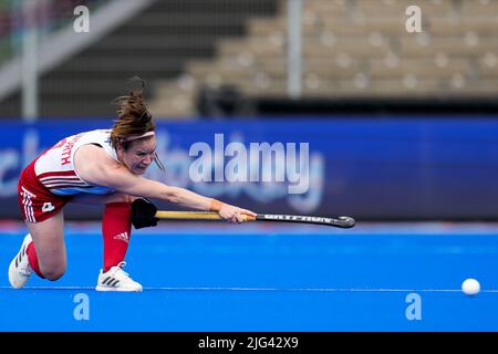 AMSTELVEEN, PAYS-BAS - JUILLET 7: Laura Unsworth d'Angleterre pendant le match de la FIH coupe du monde des femmes de hockey 2022 entre l'Angleterre et la Chine au stade de hockey Wagener sur 7 juillet 2022 à Amstelveen, pays-Bas (photo de Jeroen Meuwsen/Orange Pictures) Credit: Orange pics/Alay Live News Banque D'Images