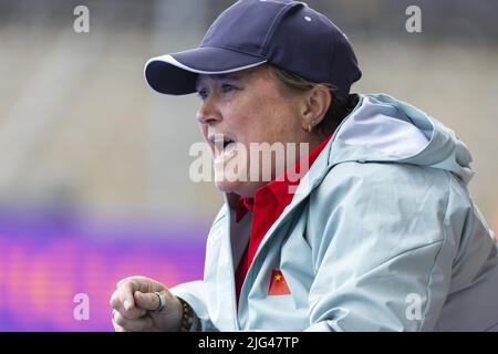 AMSTERDAM - entraîneur-chef Alyson Annan (CHN) pendant le match entre l'Angleterre et la Chine aux championnats du monde de hockey au stade Wagener, sur 7 juillet 2022 à Amsterdam. ANP WILLEM VERNES Banque D'Images