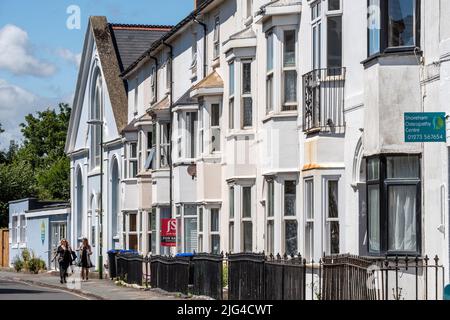 Shoreham-by-Sea, 1 juillet 2022: Route de l'Ouest Banque D'Images