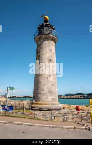 Shoreham-by-Sea, 1 juillet 2022: Phare de Shoreham à Kingston Buci Banque D'Images