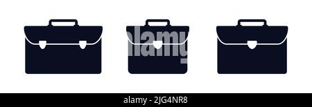 Jeu d'icônes d'illustration vectorielle de symboles de porte-documents et de pièces jointes Illustration de Vecteur