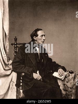 Hans Christian Andersen écrivain de contes - portrait Banque D'Images