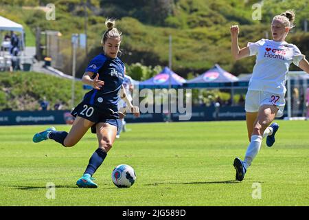 San Diego, Californie, États-Unis. 03rd juillet 2022. Le défenseur du FC Wave de San Diego Christen (20) lors d'un match de football de la NWSL entre le Washington Spirit et le FC Wave de San Diego au stade Torero de San Diego, en Californie. Justin Fine/CSM/Alamy Live News Banque D'Images