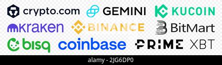 Top Crypto Exchanges logo en format vectoriel Illustration de Vecteur