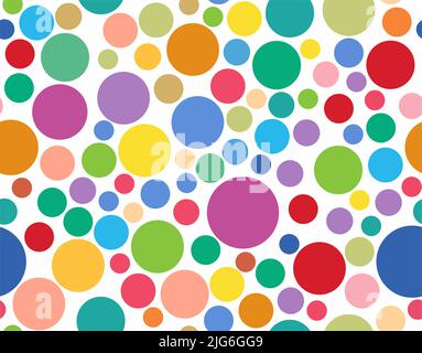 Arrière-plan de cercles multicolores de différentes tailles. Arrière-plan coloré amusant Banque D'Images