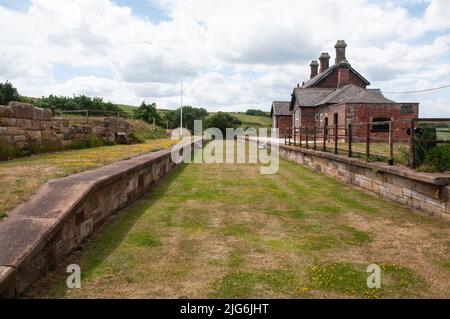 Autour du Royaume-Uni - voie ferrée désutilisée, Kettleress, North Yorkshire, Royaume-Uni Banque D'Images