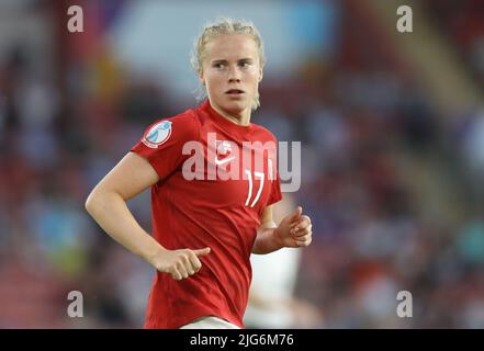 Southampton, Angleterre, le 7th juillet 2022. Julie Blakstad, de Norvège, lors du championnat d'Europe des femmes de l'UEFA 2022 au stade St Mary's, à Southampton. Crédit photo à lire: Paul Terry / Sportimage crédit: Sportimage / Alay Live News Banque D'Images