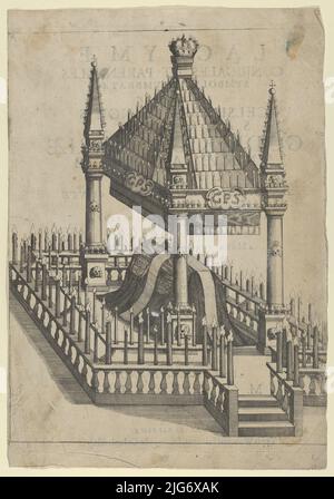 Catafalque pour le prince Gottfried Maria Ignaz, frontispice à Lacrymae Conjugales et Parentales... ', 1677. Banque D'Images