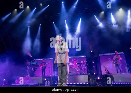 Rome, Italie. 06th juillet 2022. Concert de la chanteuse italienne Ariete à Ippodromo delle Capannelle à Rome pour le festival Rock in Roma. (Photo de Claudio Enea/Pacific Press) Credit: Pacific Press Media production Corp./Alay Live News Banque D'Images